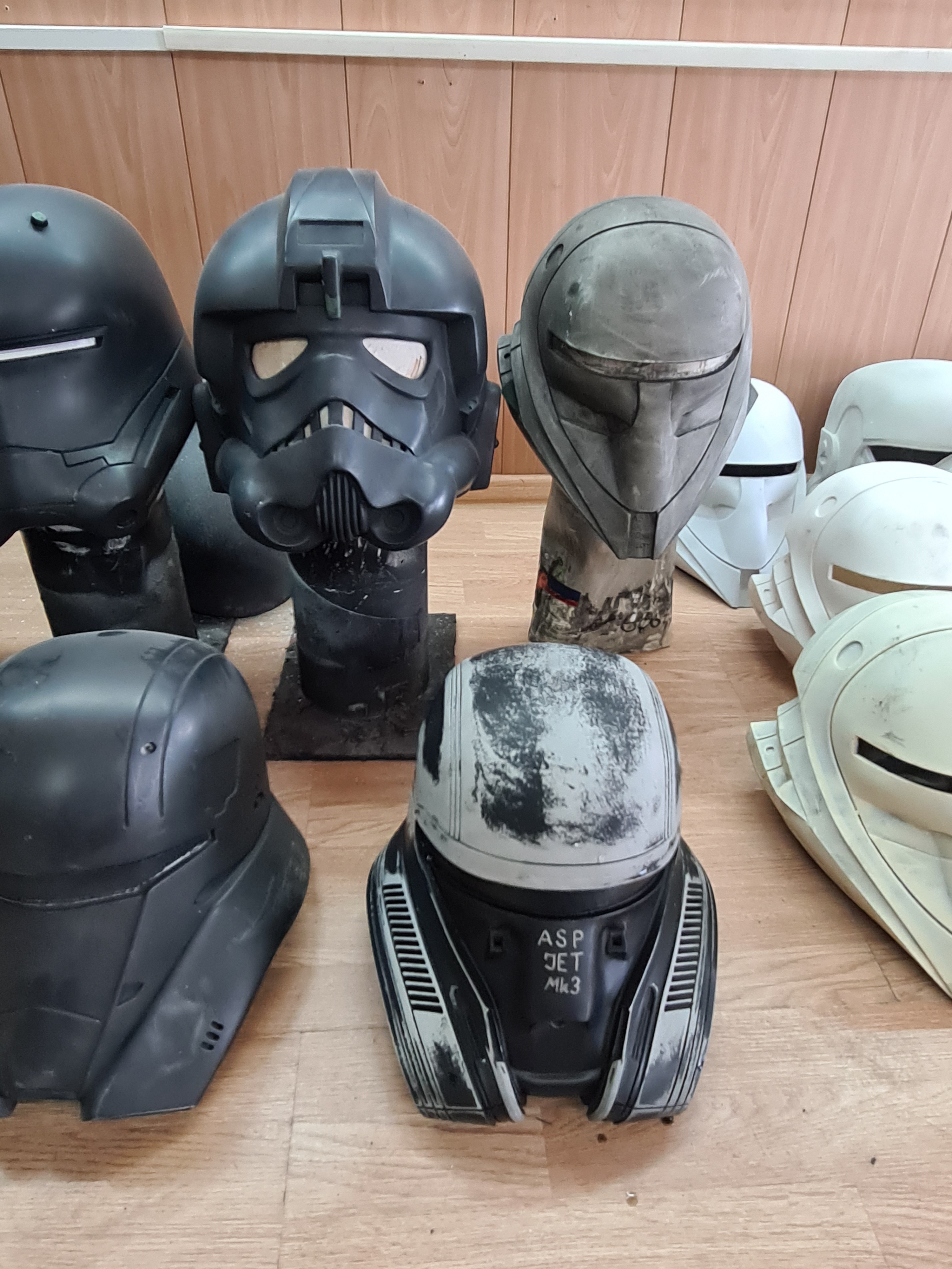 Various MASTER MODELS of ArmoryShop Helmets