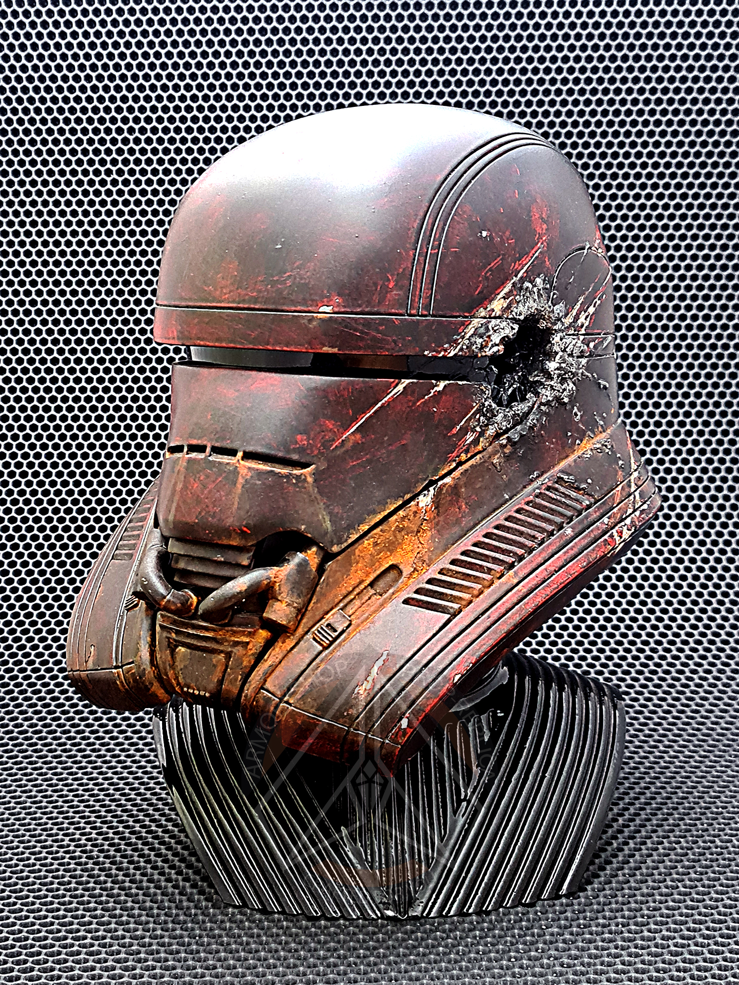 "GUIDE-LINE" Mythos Series: "The Burried Jet" damaged Jet Trooper helmet (MYTHOS, Art Project)