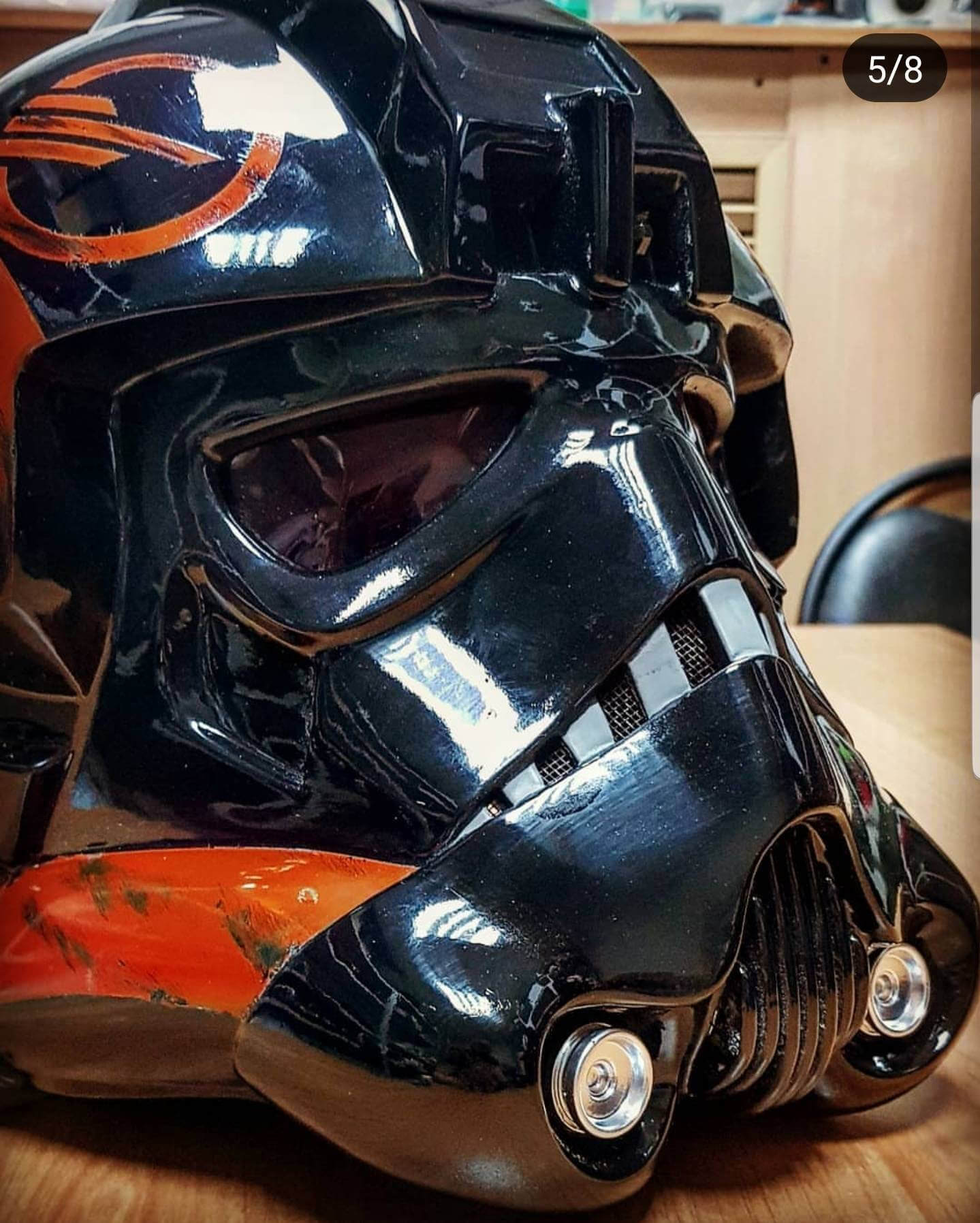Inferno Imperial TIE Pilot Helmet (SW:BF2, Weathered, Finished)